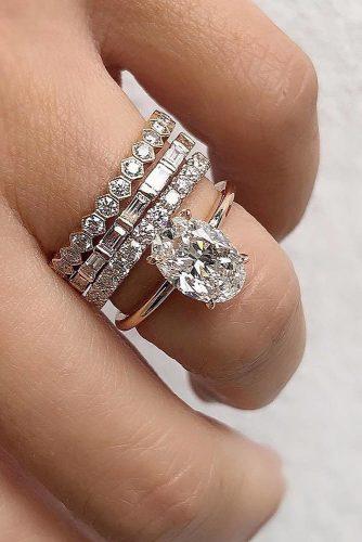 engagement ring trends 2018 rose gold oval cut diamond wedding set diamond pave band