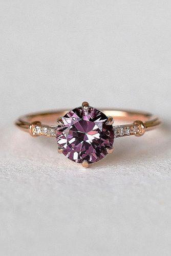 engagement ring trends 2018 round cut sapphire rose gold