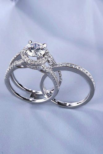 engagement ring trends 2018 modern white gold set diamond unique