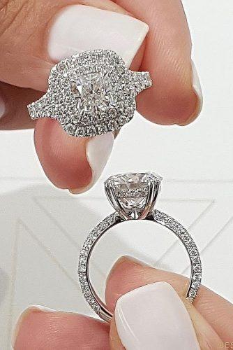 engagement ring trends 2018 double halo pave band diamond