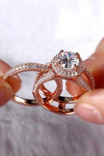 engagement ring trends 2018 rose gold set unique
