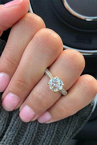engagement ring trends 2018 gold simple solitaire classic round cut