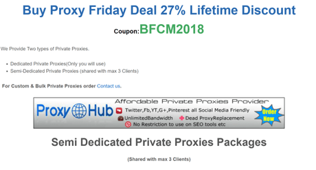 Proxyhub Black Friday Cyber Monday Deal 2018 Save Upto $591