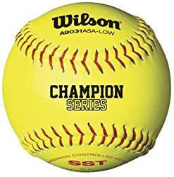 Image: Wilson A9331ASA Series Softball (12-Pack), 11-Inch, Optic Yellow
