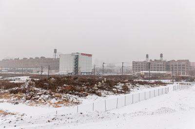 The site of the remains of Jersey City's Van Leer Chocalate Factory, December 2, 2007
