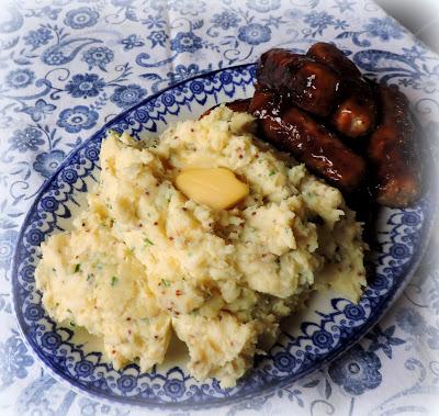 Sticky Sausages with Cream & Mustard Mash