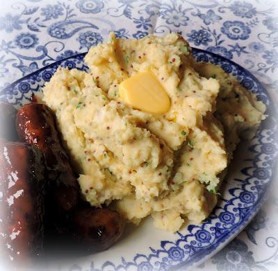 Sticky Sausages with Cream & Mustard Mash