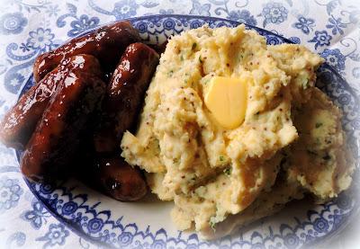 Sticky Sausages with Cream & Mustard Mash