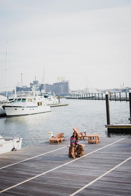 24 hours in baltimore, travel blogger, fashion, lifestyle, MAryland, travel, lifestyle, leopard print dress, tory burch jacket, winter fashion, things to do in Baltimore, myriad musings 