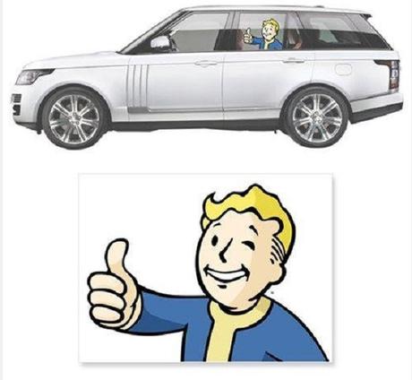 Fallout 4 Vault Boy Driver's Side Car Decal