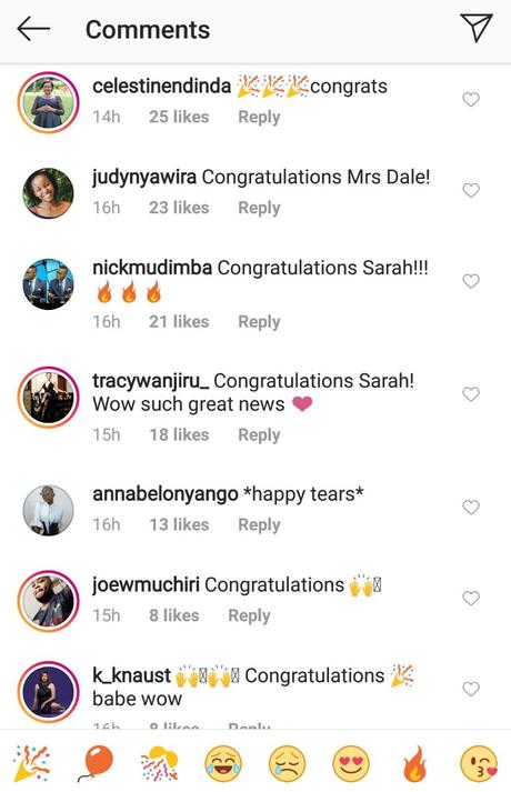 Celebrity reactions after Sarah Hassan announces she’s heavily pregnant with her first child