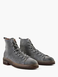 A Winner for Winter, In Grey:  John Varvatos Essex Suede Trooper Boot