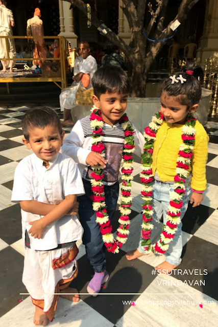 Shopping, Style and Us: India's Best Shopping and Self-Improvement Blog - Courtyard of ISKCON Temple where Lord Krishna and Balarama play, Vrindavan