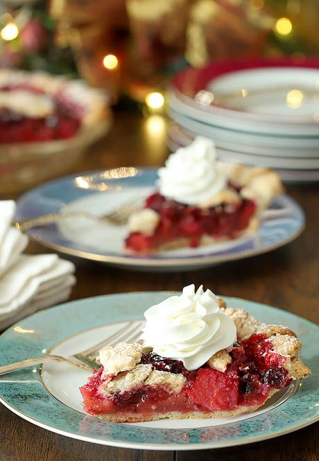 Cranberry Apple Pie with Grand Marnier Whipped Cream