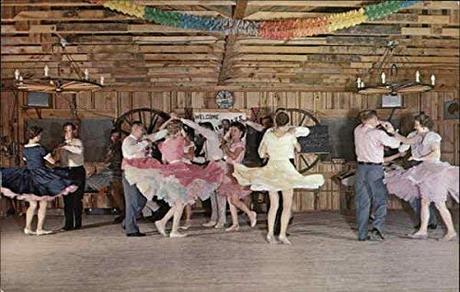 Image: Square Dancing Brevard, North Carolina Original Vintage Postcard