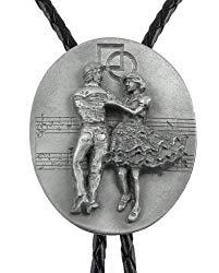 Image: Bolo Tie | Square Dancing | Sculpted Pewter Bolo | Unpainted