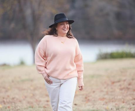 What I Wore: Peach and Cream