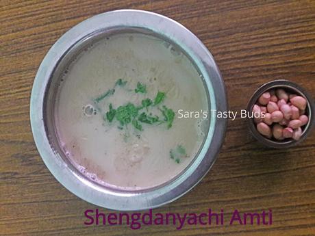 Shengdanyachi Amti- Maharastrian Peanut curry