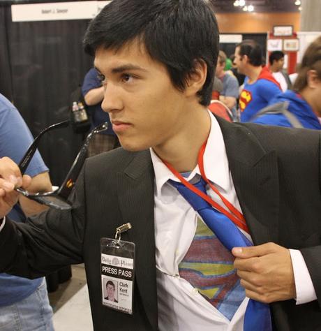 Image: Phoenix Comicon 2011: Clark Kent as Superman, by Kevin Dooley on Flickr