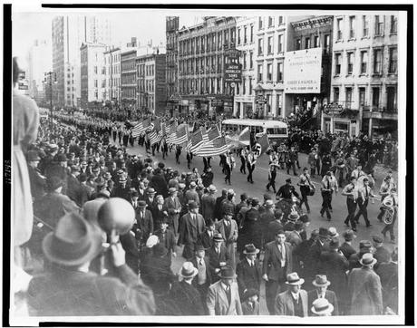 German-American Bund parade in New York City in 1939.