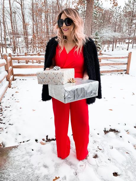 Christmas style: Red Jumpsuit