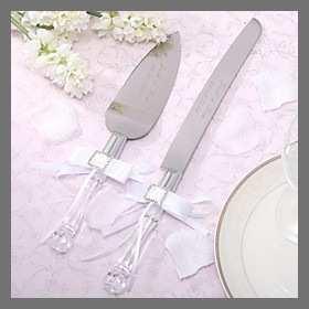 54 New Figure Of Waterford Crystal Wedding Cake Knife and Server Set