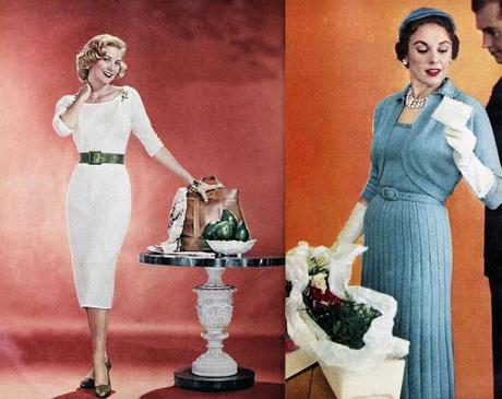 1950s-Fashion---The-Sweater-Winter-Dress-1954 1950s-Fashion---The-Sweater-Winter-Dress-1954