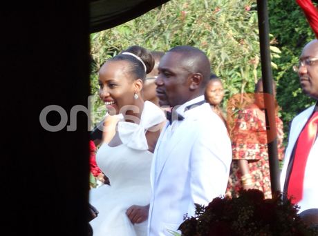 Teacher Wanjiku and Victor Ber during their wedding 