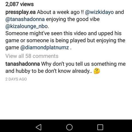 Tanasha Donna speaks on video of her dancing passionately with Wizkid at Kiza lounge