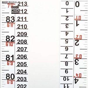 Height Indicator Tape Ruler. Made in USA.
