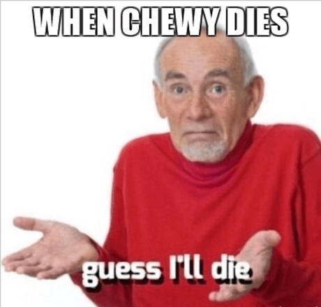 when chewy dies, guess i'll die