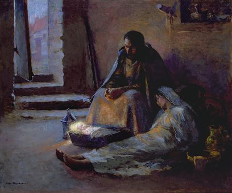 Jesus was not born in a stable; more on 'The Nativity', art by Gari Melchers
