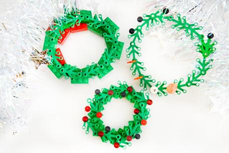 christmas lego, DIY christmas lego ornaments, DIY lego christmas decorations, Lego Christmas wreath