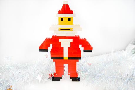 christmas lego, DIY christmas lego ornaments, DIY lego christmas decorations, Lego Christmas santa, lego father christmas 