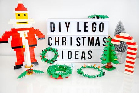 christmas lego, DIY christmas lego ornaments, DIY lego christmas decorations, Lego Christmas candy cane, lego santa, lego christmas tree, lego wreaths