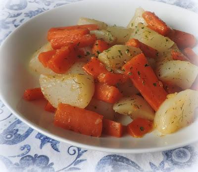 Honey Dill Glazed Turnips & Carrots