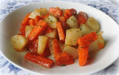 Honey Dill Glazed Turnips & Carrots