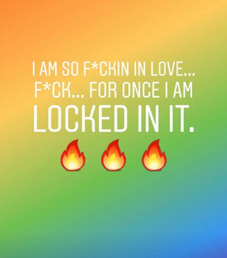 Anerlisa Muigai: I am so f*ckin in love. For once I am locked in it