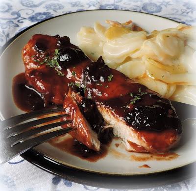 Black Cherry Sauced Turkey Steaks