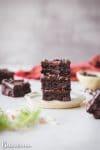 These Peppermint Brownies are so rich & fudgy, flavored with pure peppermint extract, and topped with luscious dark chocolate ganache. The paleo & vegan brownies are full of dark chocolate chips and cacao nibs.