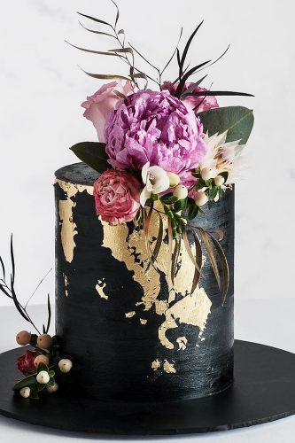 metallic wedding cake small black cake cake ink