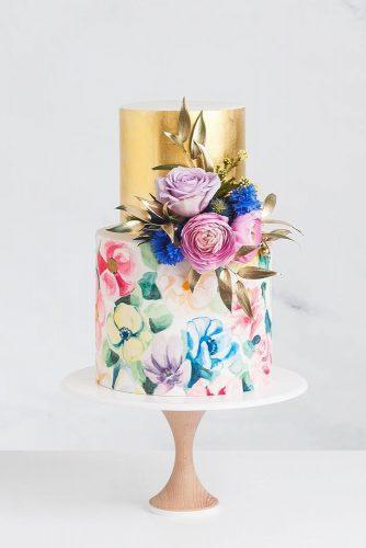 metallic wedding cake small watercolor cake cake ink