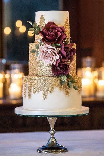 metallic wedding cake white cake burgundy flower couture cakes katie sanderson