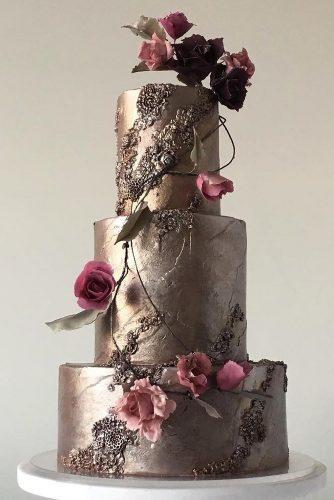 metallic wedding cake modern metallic cake jasmineraecakes