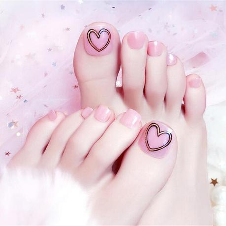 sticker toe nail art
