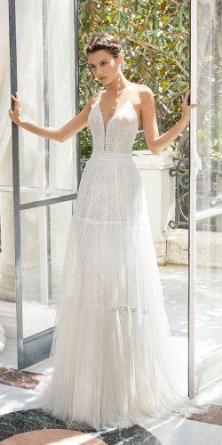 rosa clara wedding dresses rustic lace gown with spaghetti straps deep v neckline 2019