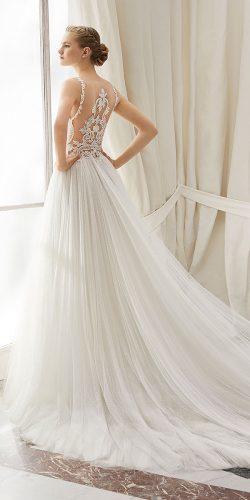 rosa clara wedding dresses romantic illusion lace back tattoo effect back