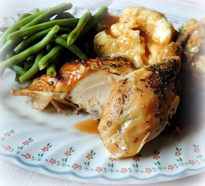 Roast Chicken with Lemon & Garlic
