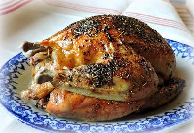 Roast Chicken with Lemon & Garlic