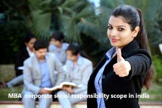 MBA Corporate Social Responsibility scope in India 2017-2025
